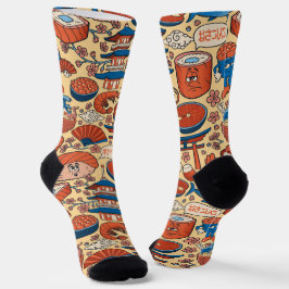 niedliches japanisches Lebensmittelmuster Socken