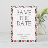 Niedliches japanisches Muster Save the Date (Stehend Vorderseite)