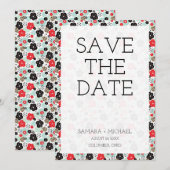 Niedliches japanisches Muster Save the Date (Vorne/Hinten)