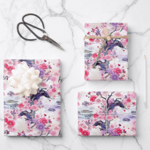 Niedliches japanisches Party Geschenkpapier Set