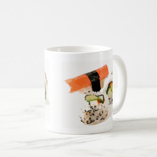 Niedliches japanisches Sushi Kaffeetasse (VorderseiteRechts)