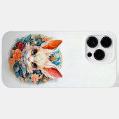 Niedliches Jerboa mit Blume Paper Cutout Case-Mate iPhone Hülle (Rückseite (Horizontal))
