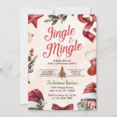 Niedliches Jingle & Mingle Party Einladung (Vorderseite)