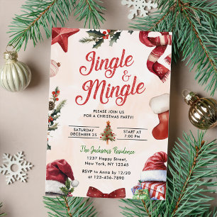 Niedliches Jingle & Mingle Party Einladung
