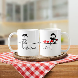 Niedliches Jubiläum Valentine für Paare Kaffeetasse