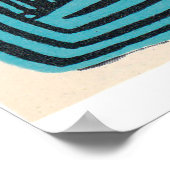 Niedliches Jugendmädchen Retro Vintages Valentinpo Poster (Ecke)