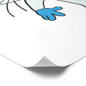 NIEDLICHES JUMPING-LICHT-ZYN-KÜCHE MIT BLAUEN AUGE POSTER (Ecke)