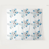 NIEDLICHES JUMPING-LICHT-ZYN-KÜCHE MIT BLAUEN AUGE WANDTEPPICH (Vorderseite (Horizontal))