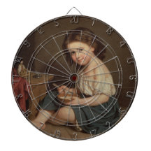 Niedliches Jung-Girl-Eating-Frühstück (Vintage Kun