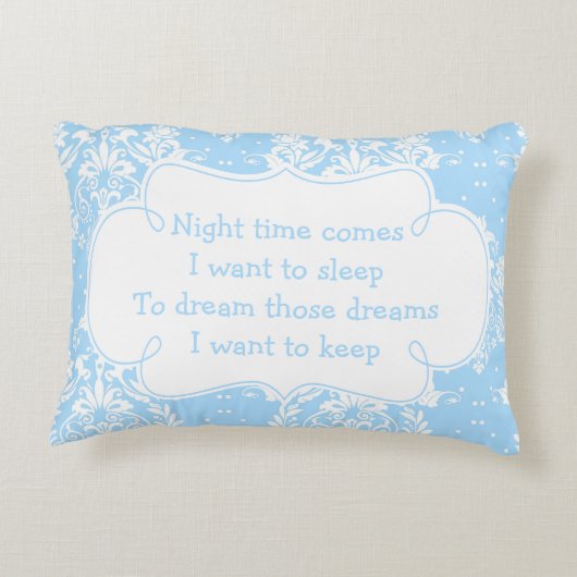 Niedliches Junge Gebet und Gedicht Dekokissen (Rückseite)