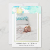 Niedliches Junge oder Mädchen Ankündigung (Rückseite)