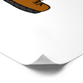 Niedliches Jungenmädchen küsst Cartoon Poster (Ecke)