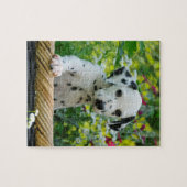 Niedliches junges Dalmatiner-Hundewelpen-Spiel Puzzle (Horizontal)