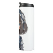 niedliches junges Mädchen - Animes Thermosbecher (Nach rechts gedreht)