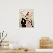 Niedliches junges romantisches Paar in Liebe, Lieb Poster (Küche)