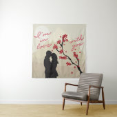 Niedliches junges romantisches Paar in Liebe, Lieb Wandteppich (Beispiel)