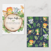 Niedliches Jungle Animals Kinderduschmaschine Wind Begleitkarte (Vorne/Hinten)