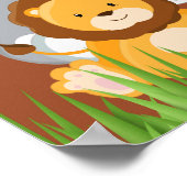 Niedliches Jungle Baby Animals Poster (Ecke)