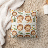Niedliches Jungle Lion Cub Throw Kissen (Decke)
