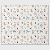 Niedliches Jungle-Regenwald-Muster Geschenkpapier (Flach)