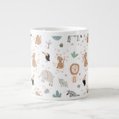 Niedliches Jungle-Regenwald-Muster Jumbo-Tasse (Vorderseite)