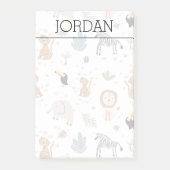 Niedliches Jungle-Regenwald-Muster Post-it Klebezettel (Vorderseite)