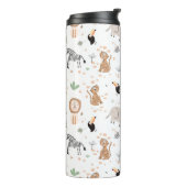 Niedliches Jungle-Regenwald-Muster Thermosbecher (Nach links gedreht)