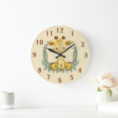 Niedliches Jungle Safari Giraffe Baby Kinderzimmer Große Wanduhr (Zuhause)