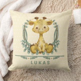 Niedliches Jungle Safari Giraffe Baby Kinderzimmer Kissen