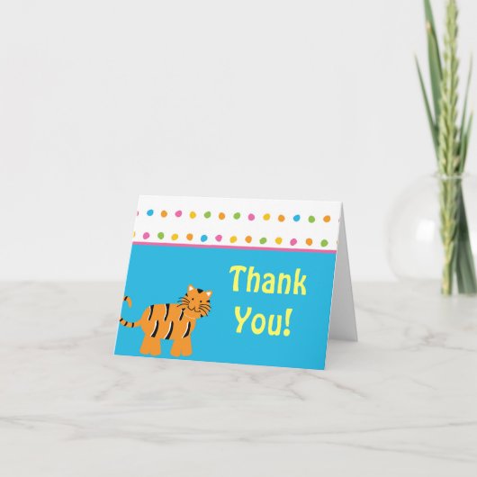 Niedliches Jungle-Tier Vielen Dank Dankeskarte (Vorderseite)