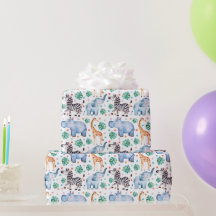 Niedliches Jungle Wild Animals Wrapping Paper