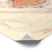 Niedliches Jungmädchen mit Puppe (Kinderkunst) Poster (Ecke)