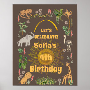 Niedliches Jungtier Geburtstag Poster