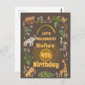 Niedliches Jungtier zum Geburtstag Postkarte (Vorne/Hinten)