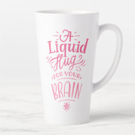 Niedliches Kaffeekonzept Pink Ombre Calligrafy Tal Milchtasse