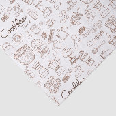 Niedliches Kaffeemuster Seidenpapier (Ausschnitt)