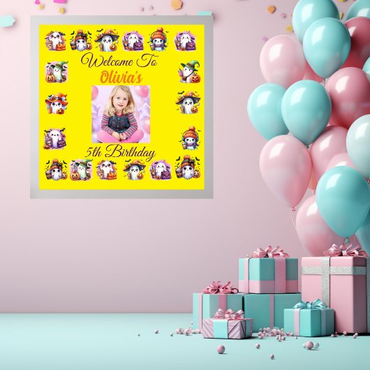 Niedliches Kaffeepopster für Kinder zum Geburtstag Poster