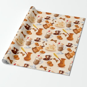 Niedliches Kaffeeprinzip Geschenkpapier