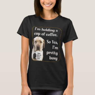 Niedliches Kaffeetrinken Labrador T-Shirt
