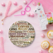 Niedliches Kaffeewort Party Pappteller (Party)