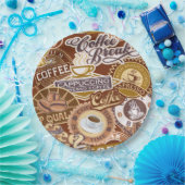 Niedliches Kaffeewort Party Pappteller (Party)