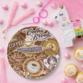 Niedliches Kaffeewort Party Pappteller (Party)