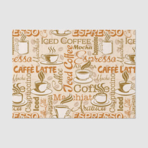 Niedliches Kaffeewort Party Seidenpapier