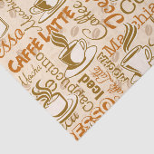 Niedliches Kaffeewort Party Seidenpapier (Ausschnitt)