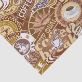 Niedliches Kaffeewort Party Seidenpapier (Ausschnitt)