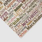 Niedliches Kaffeewort Party Seidenpapier (Ausschnitt)