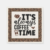 niedliches Kaffeezeitwort Party Serviette (Vorderseite)