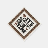 niedliches Kaffeezeitwort Party Serviette (Ecke)
