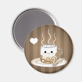 Niedliches Kakaogetränk Magnet (Vorderseite/Rückseite)