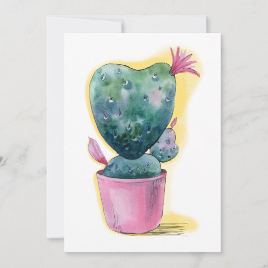Niedliches Kakteen Feiertagskarte (Vorderseite)
